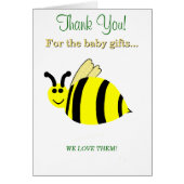 Baby Shower Bumble Bee Thank You (正面)