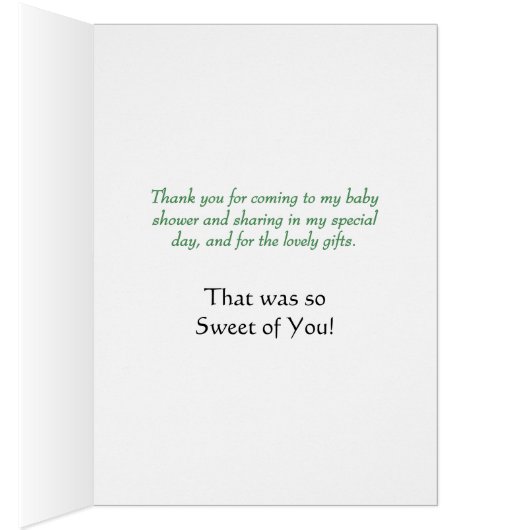 Baby Shower Bumble Bee Thank You (内側 (右))