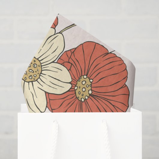 Baby Shower | Butterflies & Blossoms 詩的な花模様 薄葉紙 (ギフトバッグ)