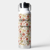 Baby Shower | Butterflies & Blossoms Poetic Floral ウォーターボトル (正面)