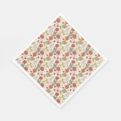 Baby Shower | Butterflies & Blossoms Poetic Floral スタンダードランチョンナプキン (角)