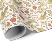 Baby Shower | Butterflies & Blossoms Poetic Floral ラッピングペーパー (ロールコーナー)