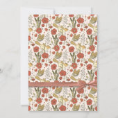 Baby Shower | Butterflies & Blossoms Poetic Floral 招待状 (裏面)