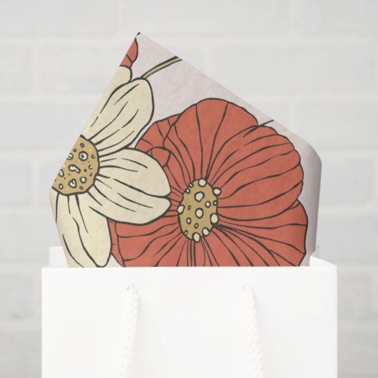 Baby Shower | Butterflies & Blossoms Poetic Floral 薄葉紙 (ギフトバッグ)