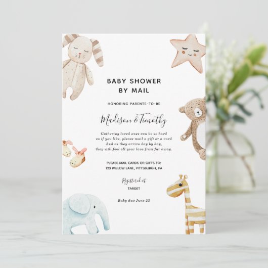 Baby Shower by Mailの招待 招待状 (スタンド正面)