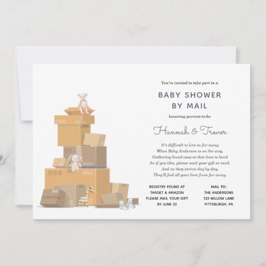 Baby Shower by Mail 男女兼用 招待状 (正面)