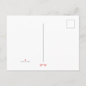 Baby Shower By Mail Girl Pink Birds インビテーションポストカード (裏面)