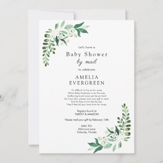 Baby Shower by Mail Greeneryへの招待 招待状 (正面)