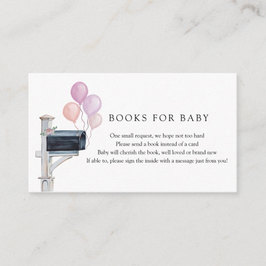 Baby Shower by Mail Send a Book エンクロージャーカード (正面)