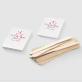 Baby shower candy cane Christmas holiday monogram  ハンドファン (組立なし)