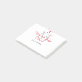 Baby shower candy cane Christmas holiday monogram  ポストイット (アングル)