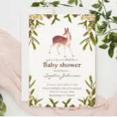 Baby Shower Card, Woodland Baby Shower Card, Gende 招待状