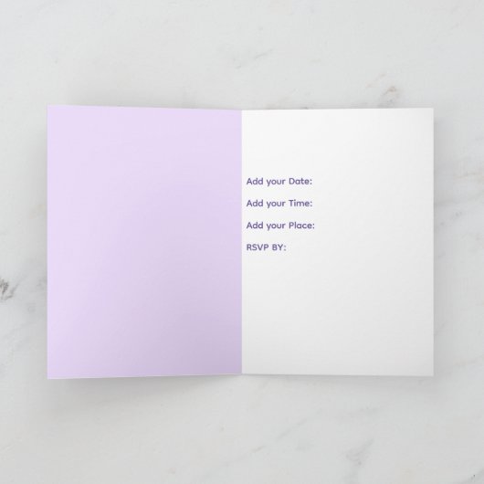 Baby Shower Carriage Invitations カード (内部)