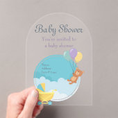 Baby Shower Clear Acrylic Invitation Card 11 アクリル招待状 (インサイチュ (ポータブル))