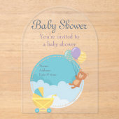 Baby Shower Clear Acrylic Invitation Card 11 アクリル招待状 (正面)