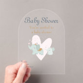 Baby Shower Clear Acrylic Invitation Card 13 アクリル招待状 (インサイチュ (ポータブル))