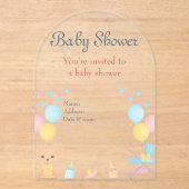 Baby Shower Clear Acrylic Invitation Card 14 アクリル招待状 (正面)