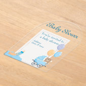 Baby Shower Clear Acrylic Invitation Card 5 アクリル招待状 (レイダウン)