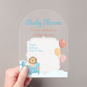 Baby Shower Clear Acrylic Invitation Card 7 アクリル招待状 (インサイチュ (ポータブル))