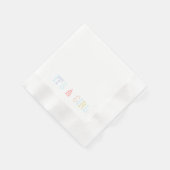 Baby Shower Cocktail Napkins 縁ありカクテルナプキン (角)