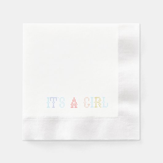 Baby Shower Cocktail Napkins 縁ありカクテルナプキン (正面)