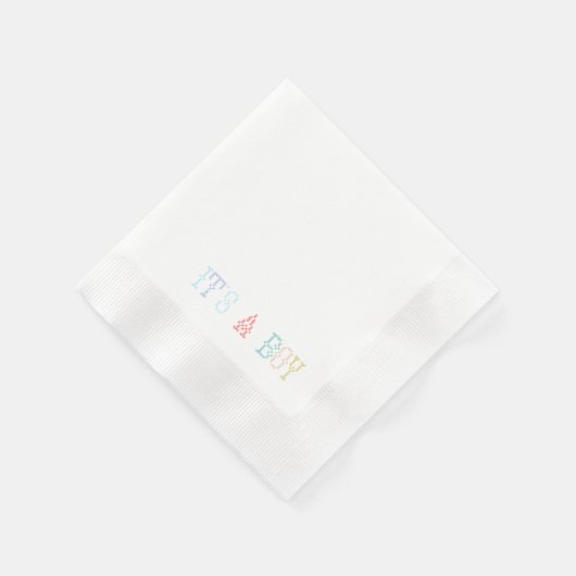 Baby Shower Cocktail Napkins 縁ありカクテルナプキン (角)