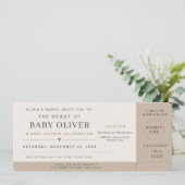 Baby Shower Concert Ticket Invitation (スタンド正面)