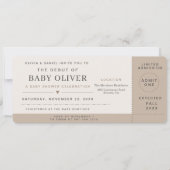 Baby Shower Concert Ticket Invitation (正面)