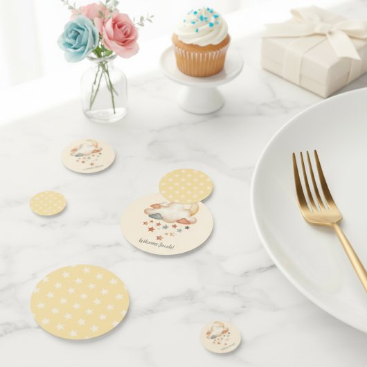 Baby Shower Confetti Moon Stars Theme コンフェッティ