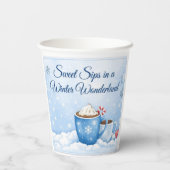 Baby Shower Cups | Winter Teddy Bear Hot Cocoa 紙コップ (裏面)