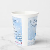 Baby Shower Cups | Winter Teddy Bear Hot Cocoa 紙コップ (左)