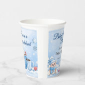 Baby Shower Cups | Winter Teddy Bear Hot Cocoa 紙コップ (右)