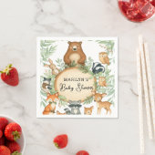 Baby Shower Cute Baby Animals スタンダードカクテルナプキン (インサイチュ)