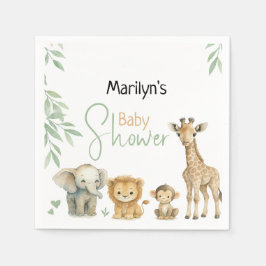 Baby Shower Cute Baby Animals スタンダードカクテルナプキン