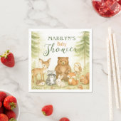 Baby Shower Cute Baby Animals スタンダードカクテルナプキン (インサイチュ)