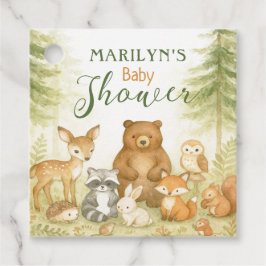 Baby Shower Cute Baby Animals フェイバータグ