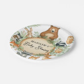 Baby Shower Cute Baby Animals ペーパープレート (アングル)