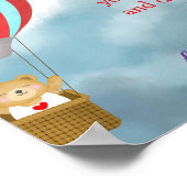 Baby Shower Cute Cub Diaper Raffle Sign ポスター (角)