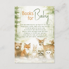 Baby Shower Cute Woodland Baby Animals エンクロージャーカード