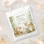 Baby Shower Cute Woodland Baby Animals フェイバーバッグ (クリップ留めされた状態)