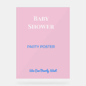 Baby Shower Decorations Party Signs | Elegant アクリルサイン (正面)