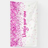 Baby Shower Design Your Own Pink 横断幕 (縦)