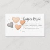 Baby Shower Diaper Raffle Card - Boho Heart エンクロージャーカード (正面)