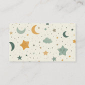 Baby Shower Diaper Raffle Card–Boho Stars & Moons エンクロージャーカード (裏面)