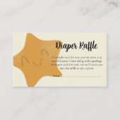 Baby Shower Diaper Raffle Card–Boho Stars & Moons エンクロージャーカード (正面)