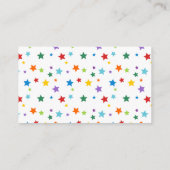 Baby Shower Diaper Raffle Card–Bright Stars エンクロージャーカード (裏面)
