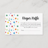 Baby Shower Diaper Raffle Card–Bright Stars エンクロージャーカード (正面)