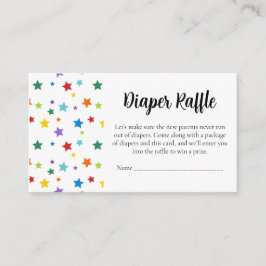 Baby Shower Diaper Raffle Card–Bright Stars エンクロージャーカード