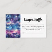 Baby Shower Diaper Raffle Card–Starry Sky エンクロージャーカード (正面)