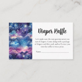 Baby Shower Diaper Raffle Card–Starry Sky エンクロージャーカード
